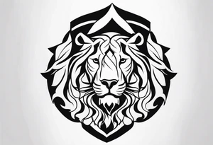 powerful majestic strength tattoo idea