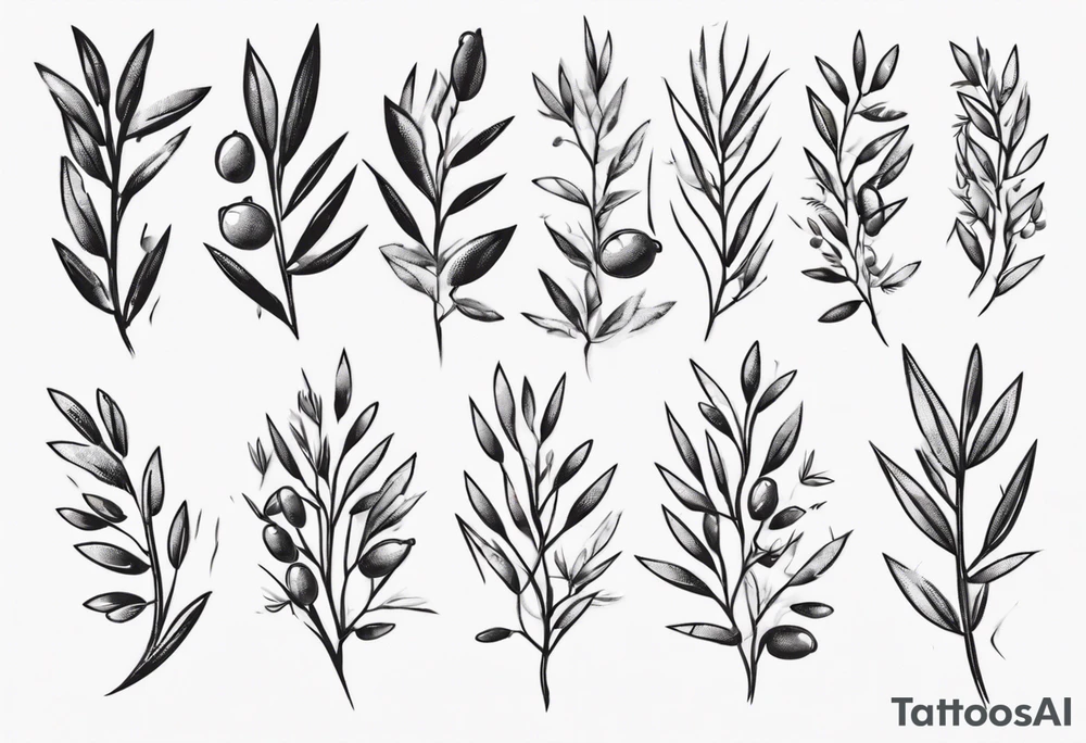 olive branches tattoo idea