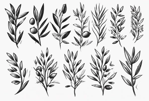 olive branches tattoo idea