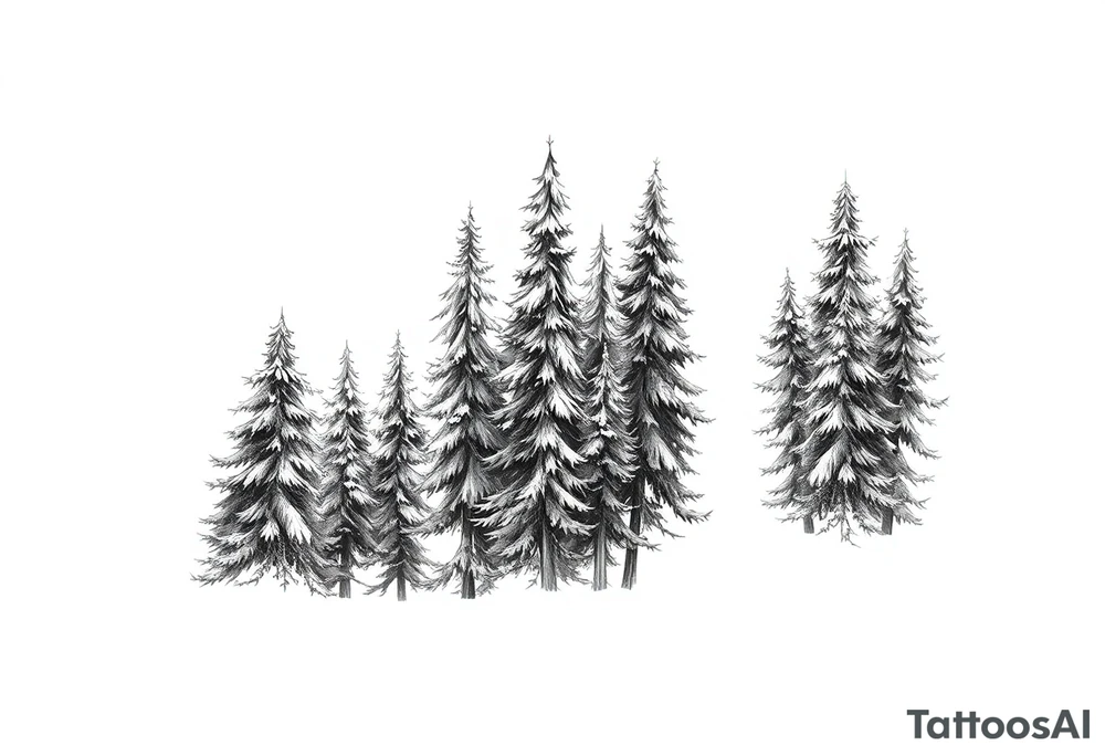 Coniferous forest forearm tattoo sleeve tattoo idea