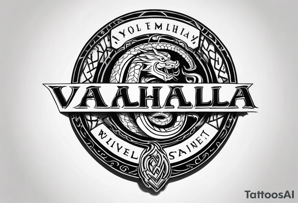 Valhalla serpent tattoo idea