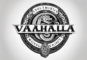 Valhalla serpent tattoo idea