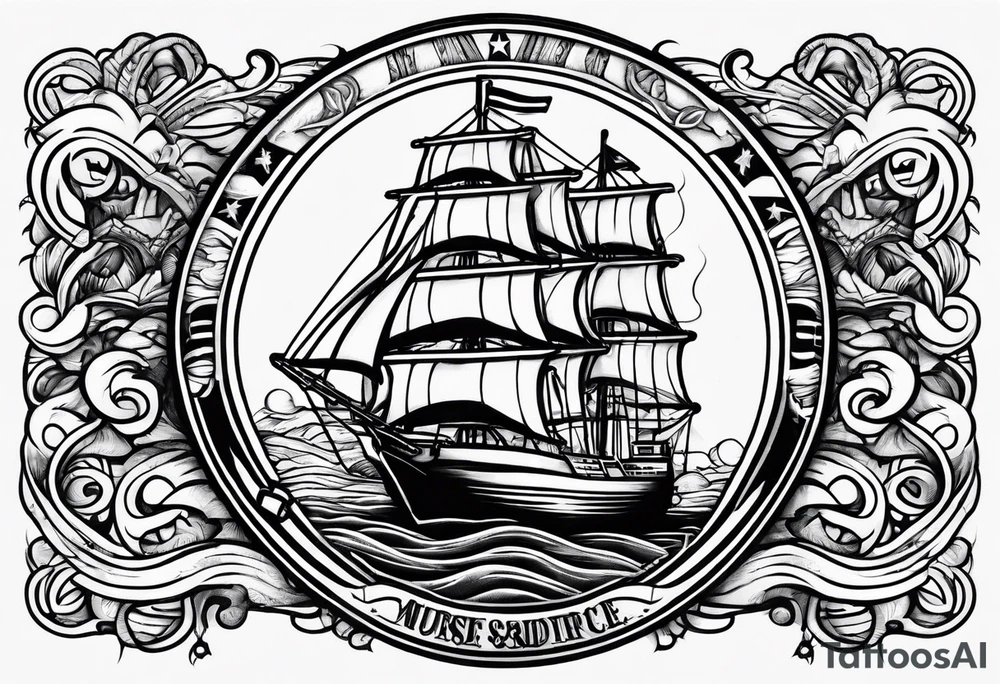 Nurse and Coast Guard logo tattoo idea