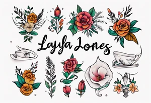 Scripted name, Layla Jones tattoo idea