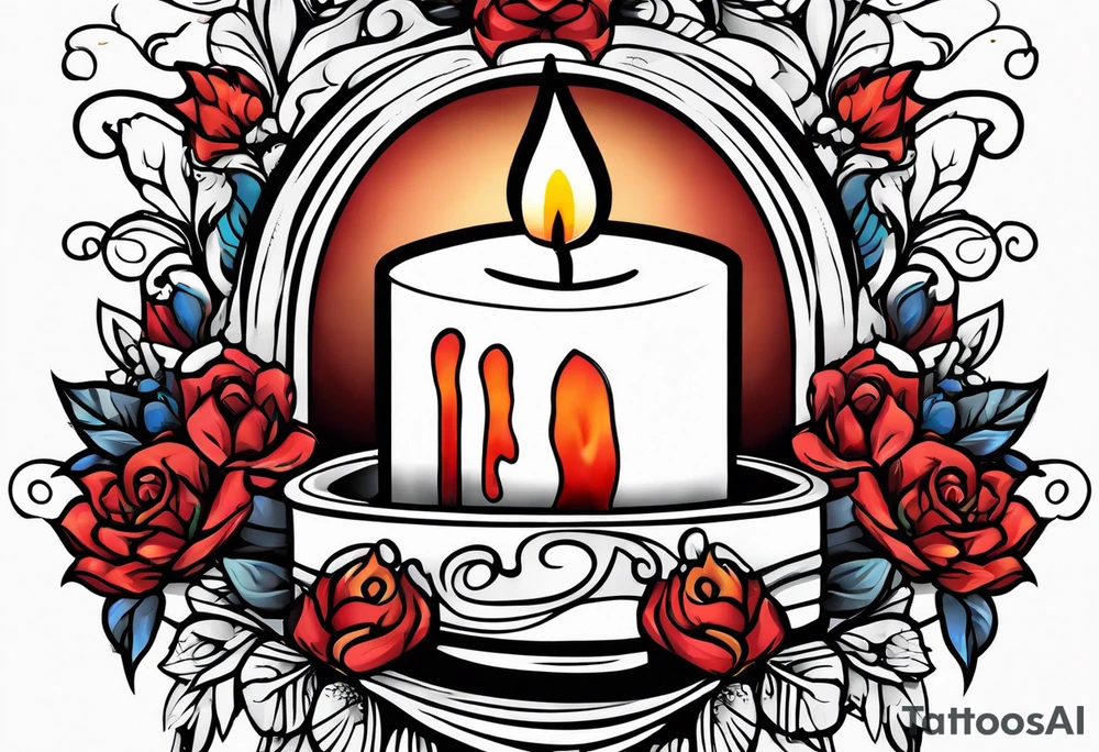 candle tattoo idea