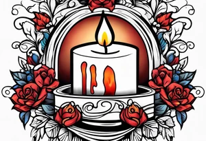 candle tattoo idea