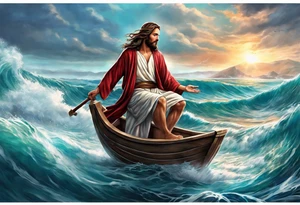 Jesus calming the sea tattoo idea