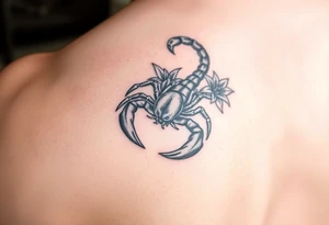 A scorpion with lilys tattoo idea