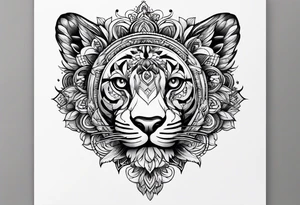 small round tattoo with open in the middle tattoo idea