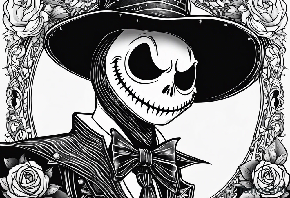 Halo head jack skellington tattoo idea