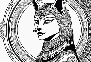 Bastet tattoo idea