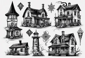 Old house tattoo idea