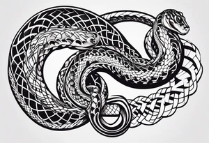 snake helix tattoo idea