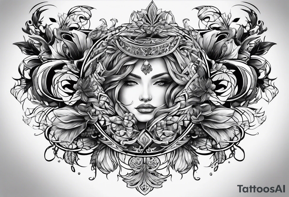 Intertwined M S tattoo idea