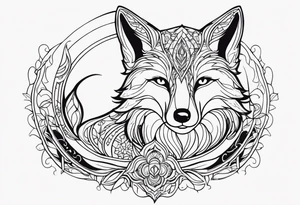 a mystical fox tattoo idea