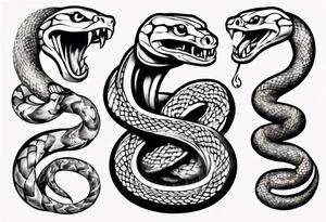 snake choking money tattoo idea