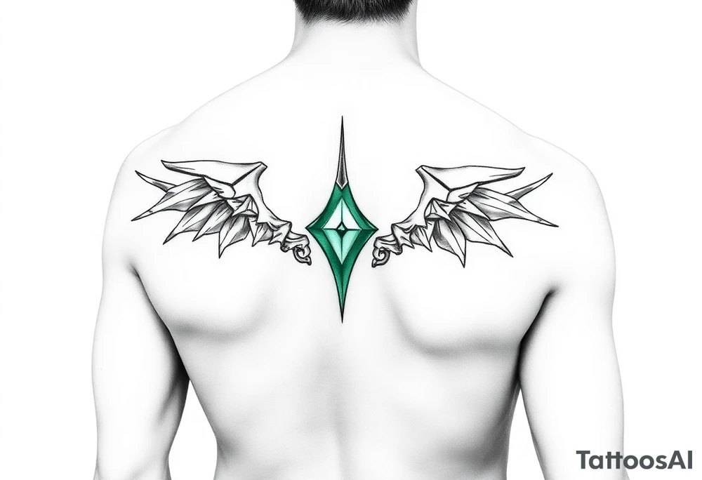 Final fantasy green materia tattoo idea