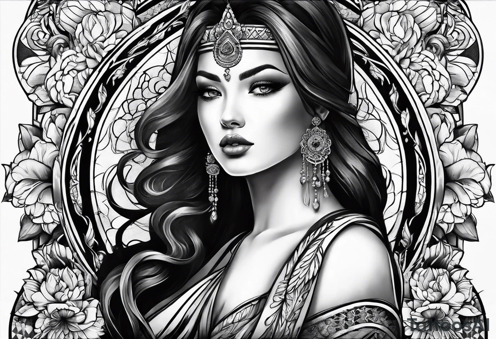 spiritual feminine tattoo for sleeve tattoo idea