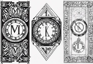 roman numeral January 1 1975 and February 4 969 tattoo idea