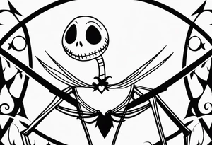 jack skellington minimalist tattoo tattoo idea