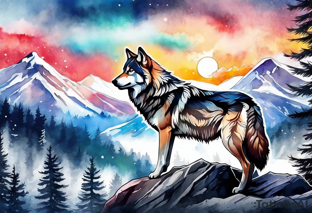 Mountains
Wolf
Forest tattoo idea
