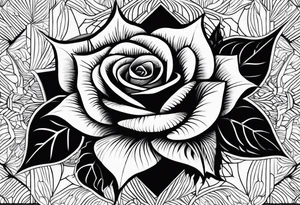 Mc Escher rose with thorns long make it more mc Escher tattoo idea