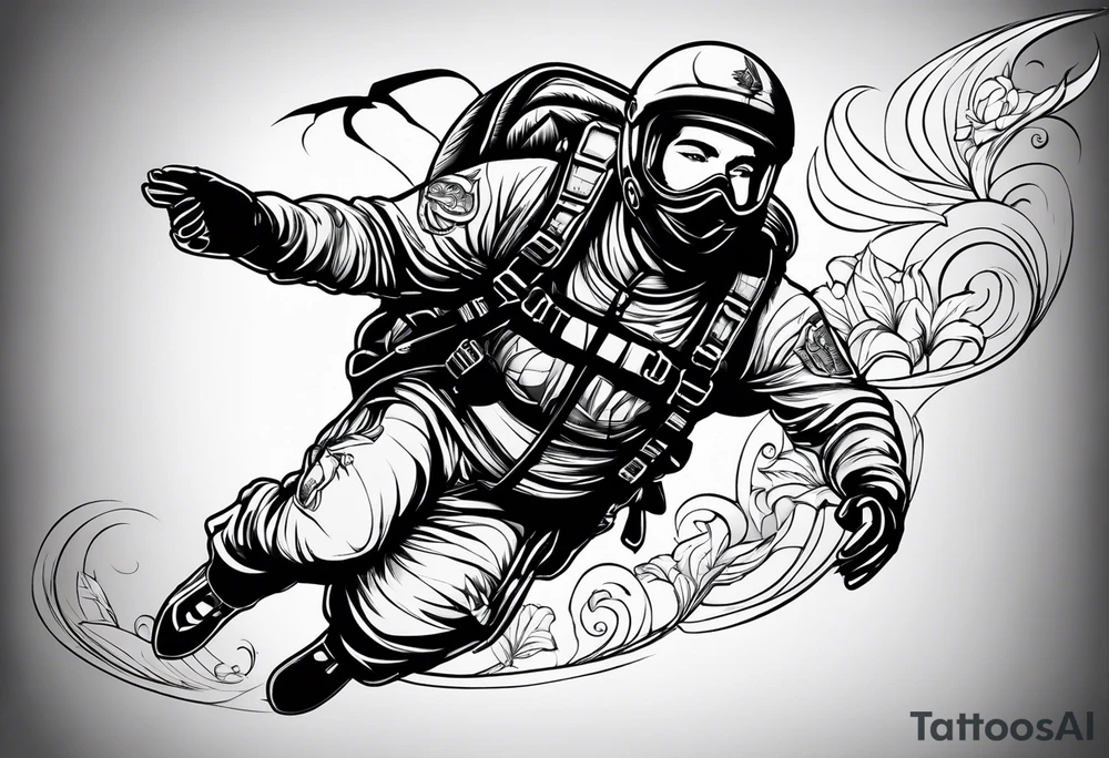 Skydiver tattoo idea