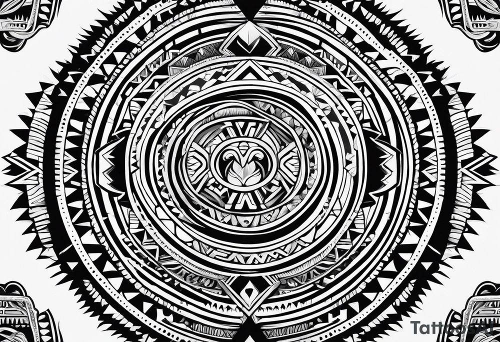 Simple Aztec tribal tattoo idea