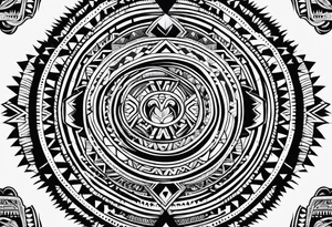 Simple Aztec tribal tattoo idea