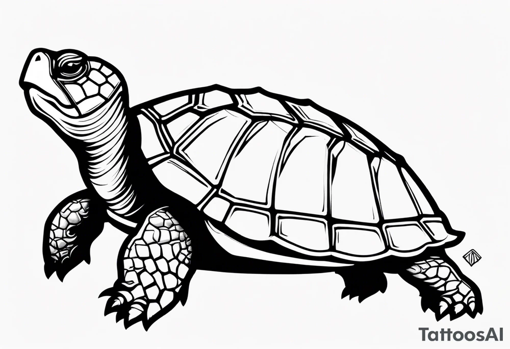 turtle with spiked shell tattoo idea