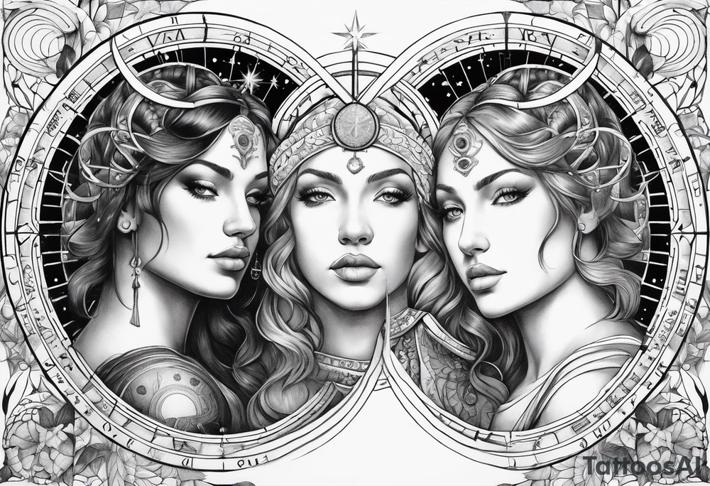 Astrology, Gemini, Natal Chart, angelic, soul mates, vision, armband tattoo idea