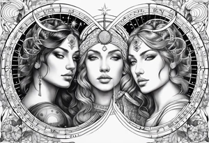 Astrology, Gemini, Natal Chart, angelic, soul mates, vision, armband tattoo idea