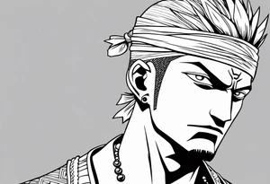 Zoro one piece tattoo to get on my forearm about 5-7 cm in length tattoo idea