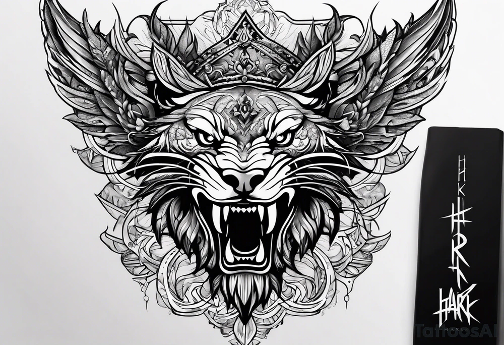 A tattoo with the word "HARK" tattoo idea