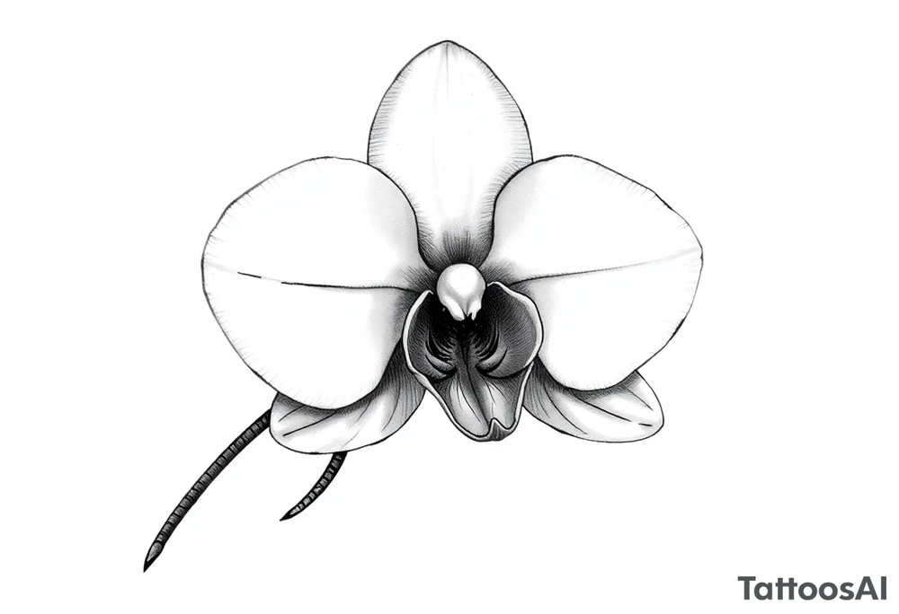 Small orchid tattoo idea