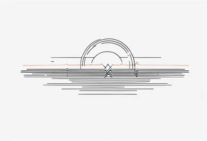 armband tattoo, horizontal with electromagnetic signal wave pattern tattoo idea