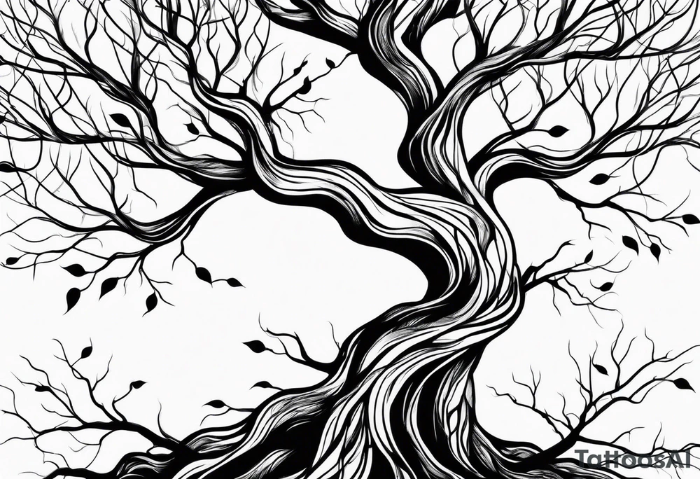 lightning like veins (tree branches) tattoo idea