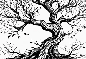 lightning like veins (tree branches) tattoo idea