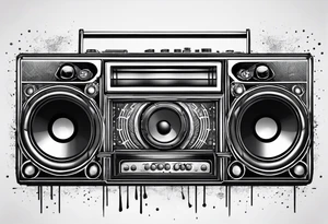 Boombox simple tattoo idea