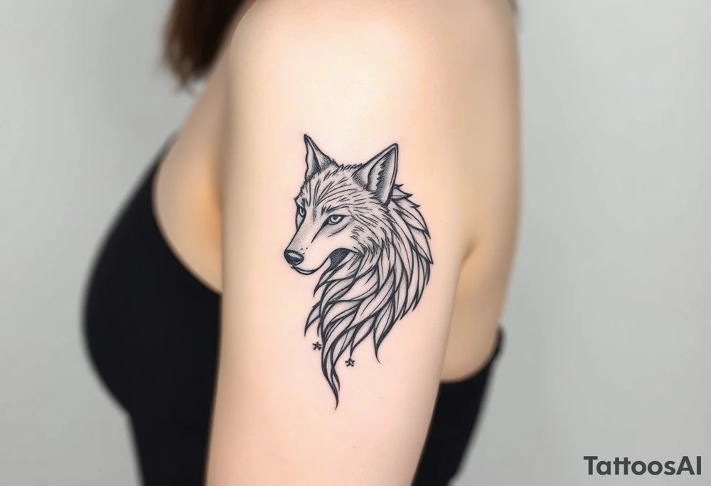 Lone wolf tattoo idea