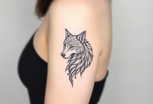 Lone wolf tattoo idea
