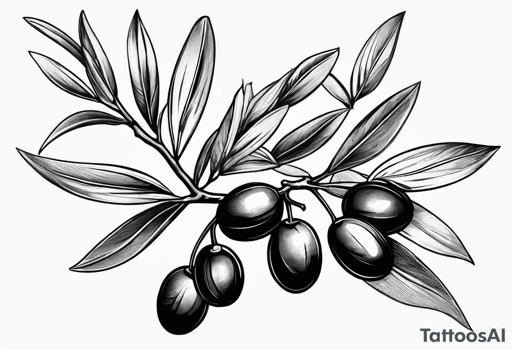 Olive branch tattoo idea