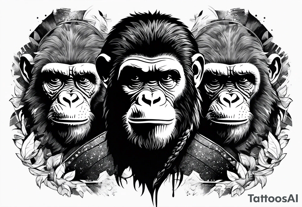 Caesar planet of the apes tattoo idea