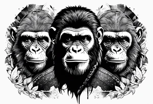 Caesar planet of the apes tattoo idea