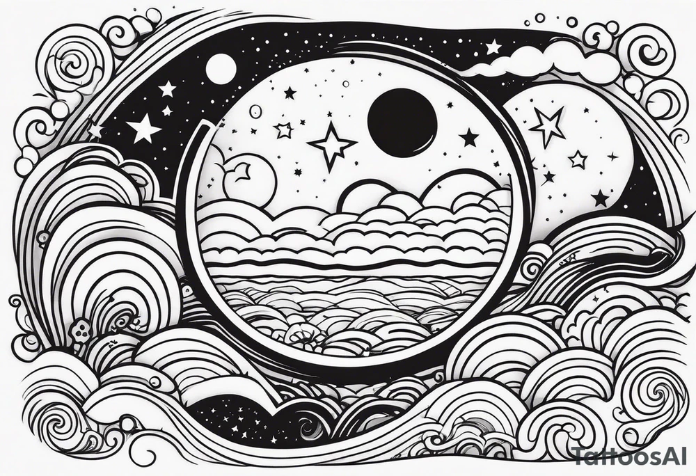 Quero uma tatuagem do sol e da lua juntos tattoo idea
