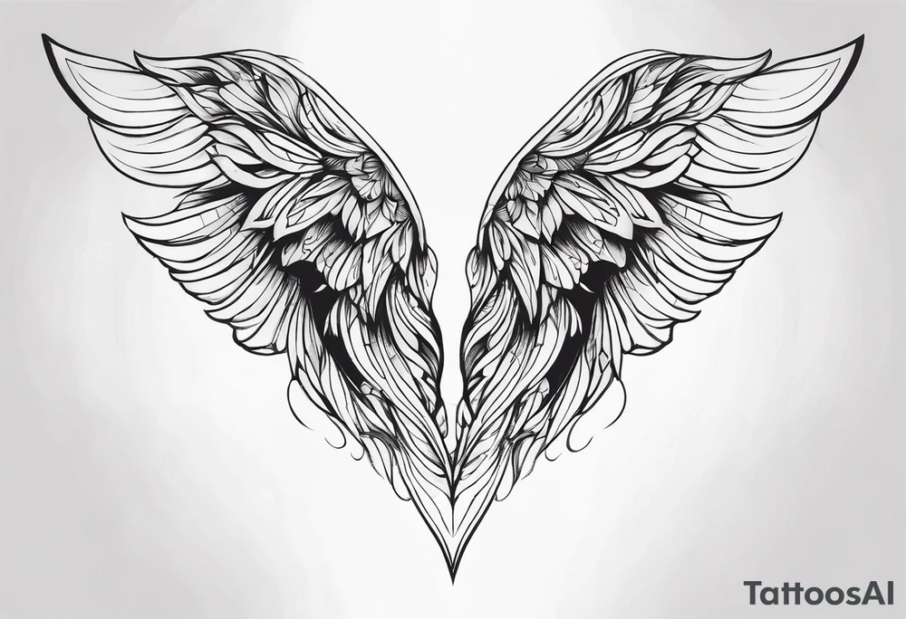 angle wings tattoo idea