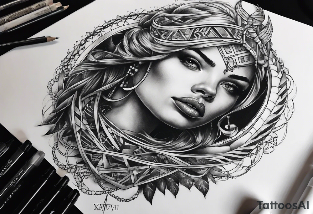 VIII_XXV_MMXVII with a DNA strand interterwined tattoo idea VIII_XXV_MMXVII with a DNA strand interterwined tattoo idea