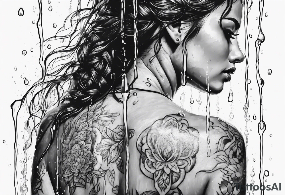 a shower that rains cold water tattoo idea
