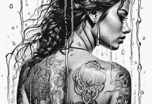 a shower that rains cold water tattoo idea