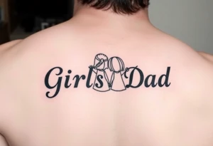 Girls dad tattoo symbolizing my relationship with my two daughters tattoo idea